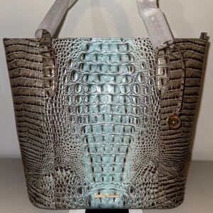 Brahmin Abigail Tote Bluebell Ombre Leather Zip Shoulder Bag BRAND NEW RARE!